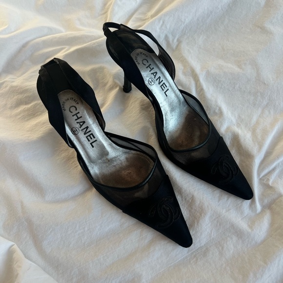 🔥 Rare Vintage Chanel Mesh Slingback - Picture 9 of 9